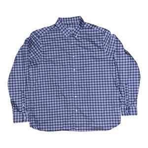 Vineyard Vines On The Go Performance Shirt Mens XL Blue Plaid Brrr OTG Button Up